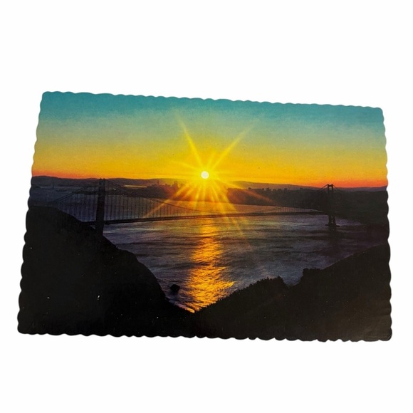 Other - Golden Gate Bridge Sunset Postcard